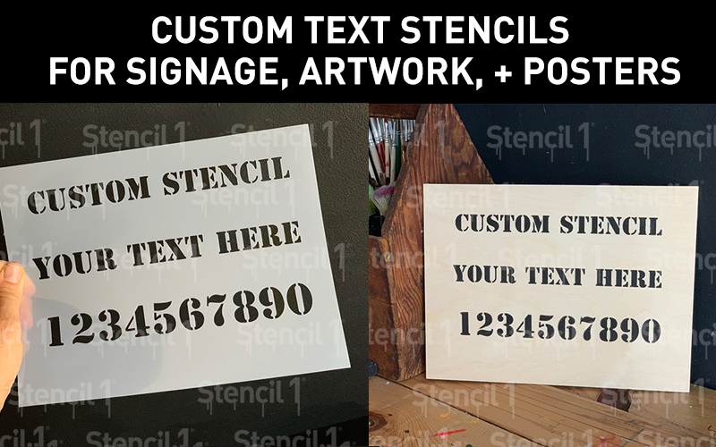 Custom Sign Stencils Text and Logo All Sizes