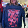 Stencil1 in Levi's Times Square Heart Dripping Stencil Small Applied on Levi's Denim Jacket