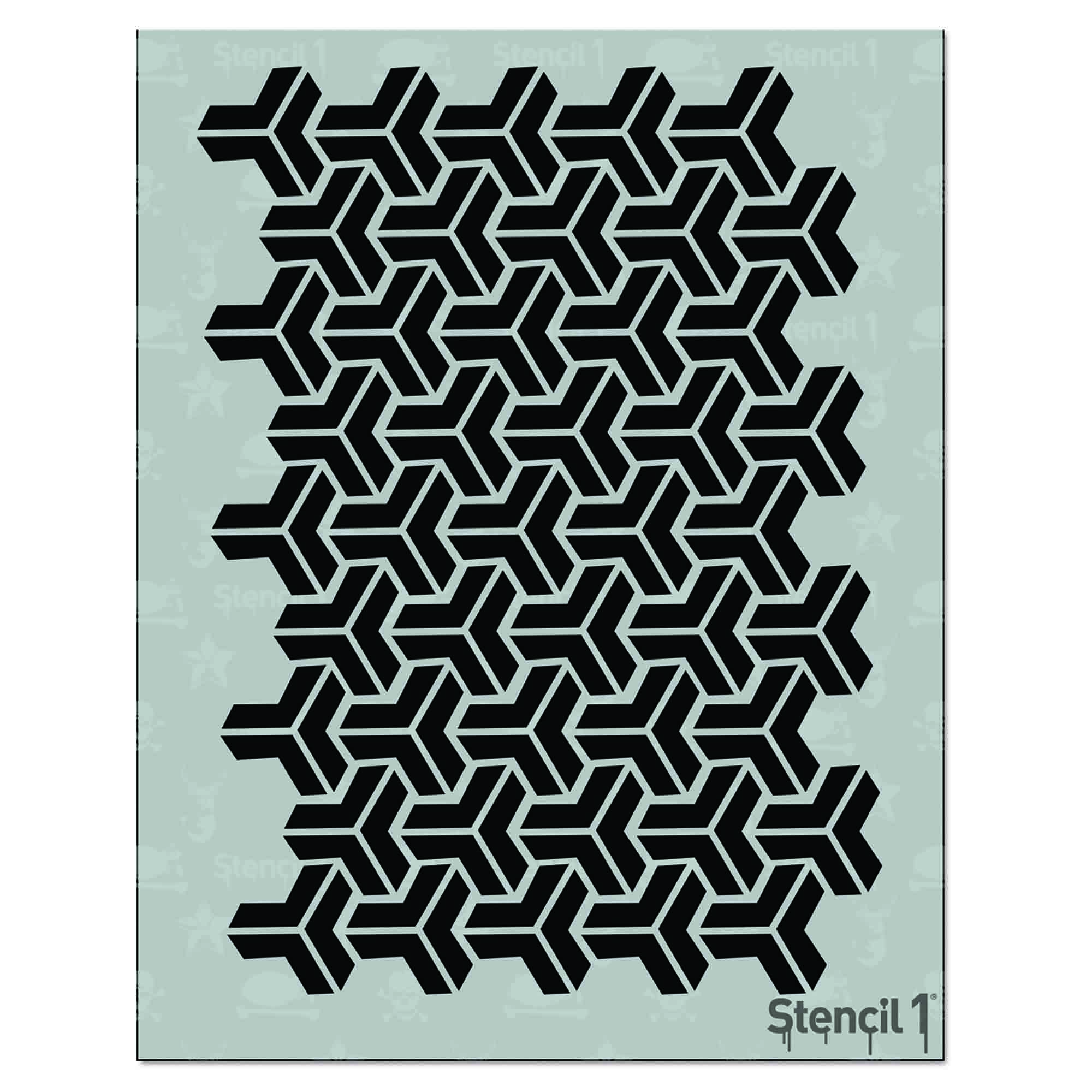 Y Repeat Pattern Stencil (8.5″x11″)