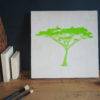 Acacia Tree Stencil Applied