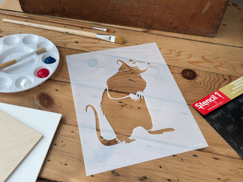 Rat Stencil (8.5″ x 11″) - Image 3