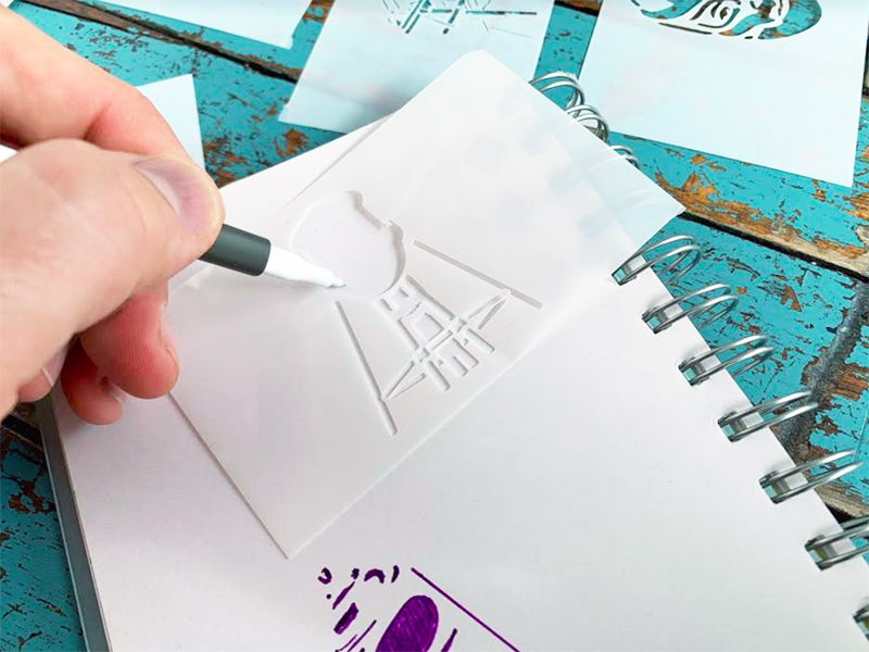 Urban Journaling with Stencils Stencil 1