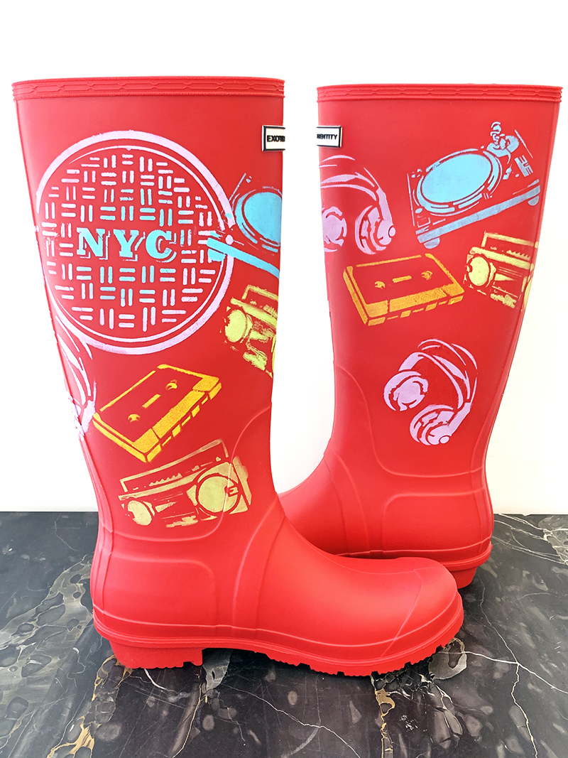 Customized Stenciled Rain Boots Stencil 1