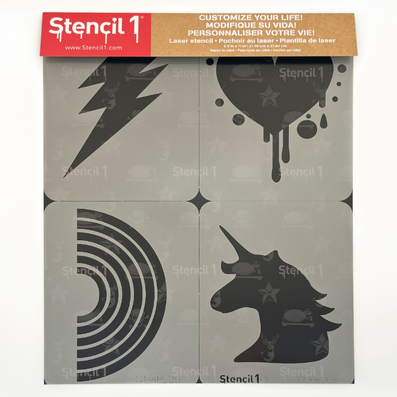 Rainbow, Unicorn Stencil 4-pack - Image 4