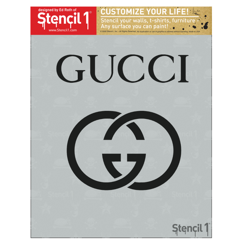 Brand Pattern Stencils Set Givenchy, Louis Vuitton, Gucci