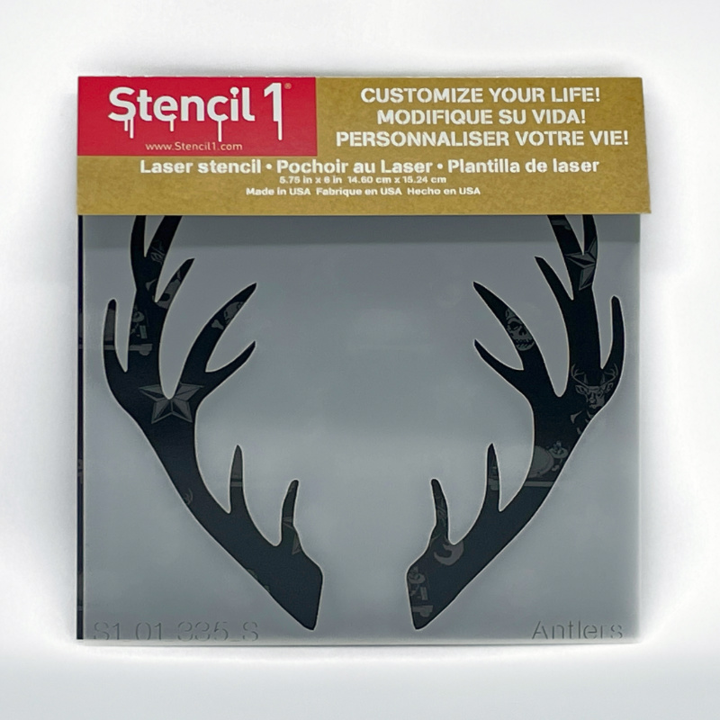 Antlers Stencil - Small (5.75" x 6") - Image 4