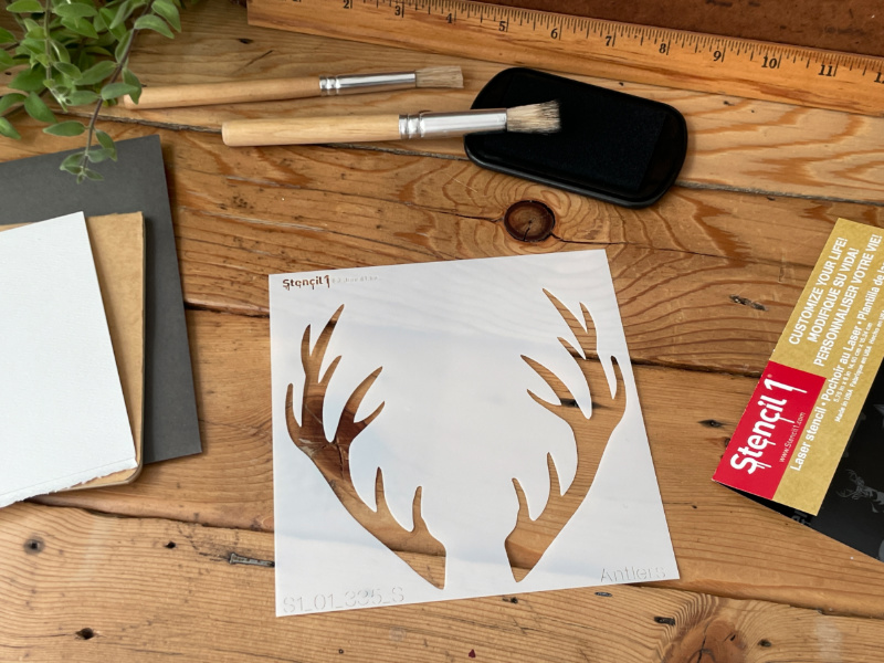 Antlers Stencil - Small (5.75" x 6") - Image 5