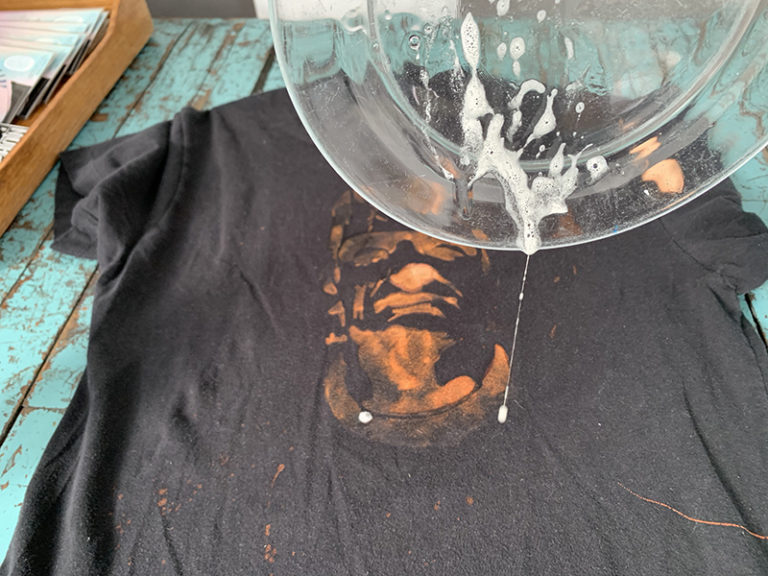 dollar store halloween bleach shirt