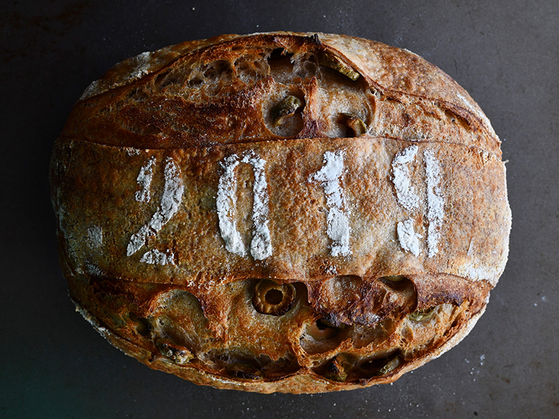 Stenciled Bread Stencil 1