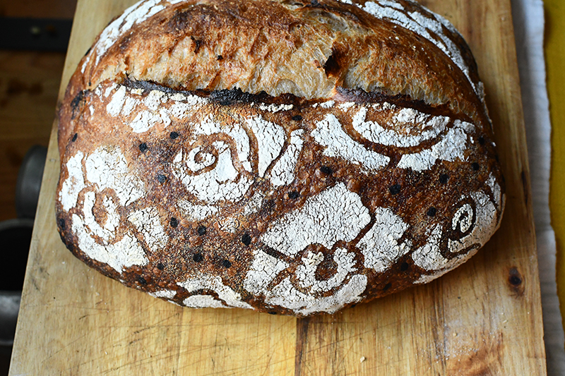 Stenciled Bread Stencil 1