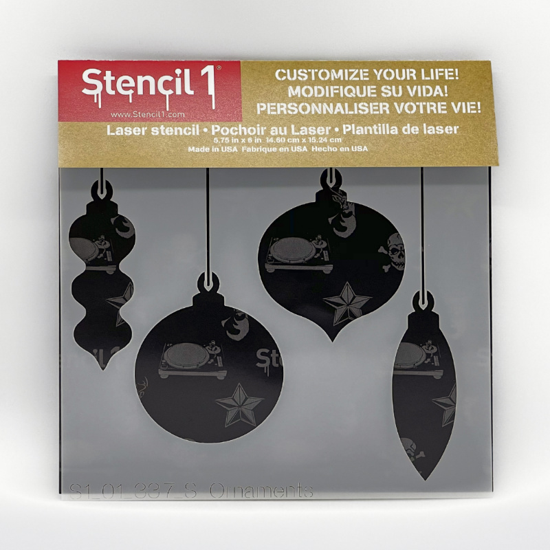Holiday Ornaments Stencil - Small (5.75" x 6") - Image 4