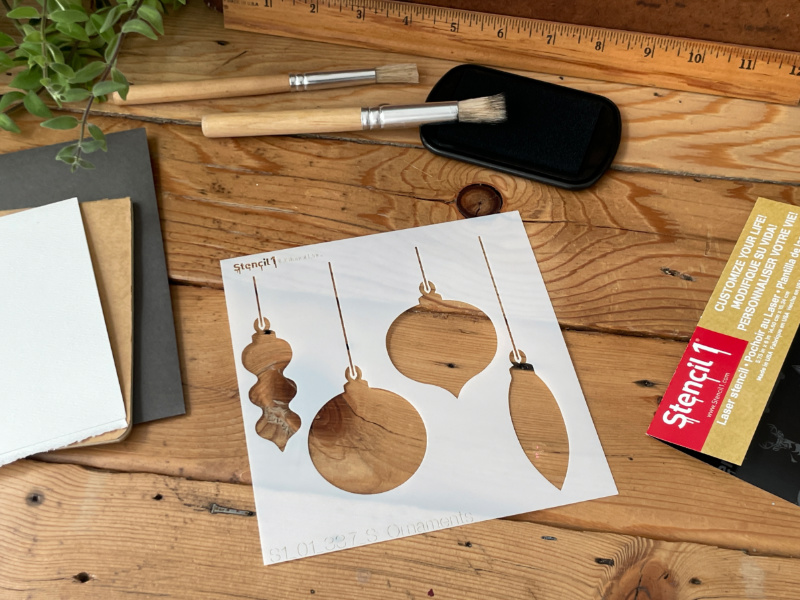 Holiday Ornaments Stencil - Small (5.75" x 6") - Image 5