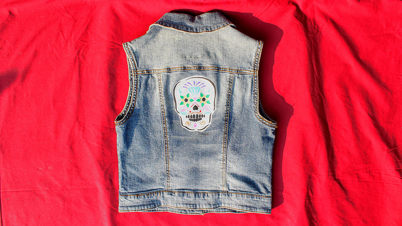 Sugar Skull Stencil - Small (5.75"x6") - Image 3