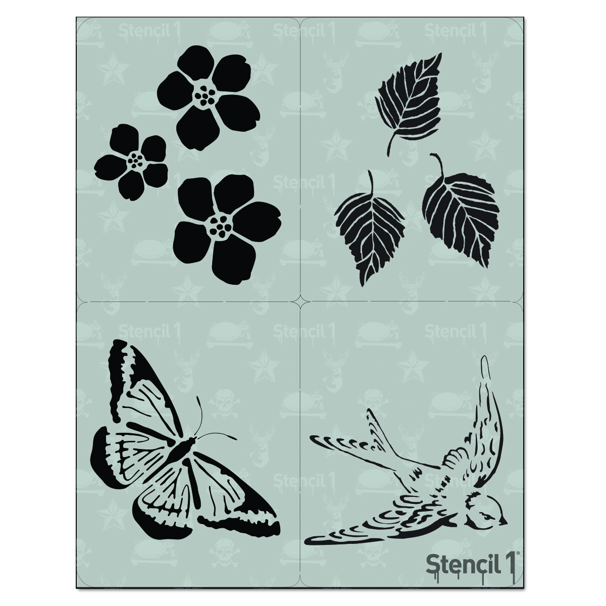 Spring Stencil 4-pack