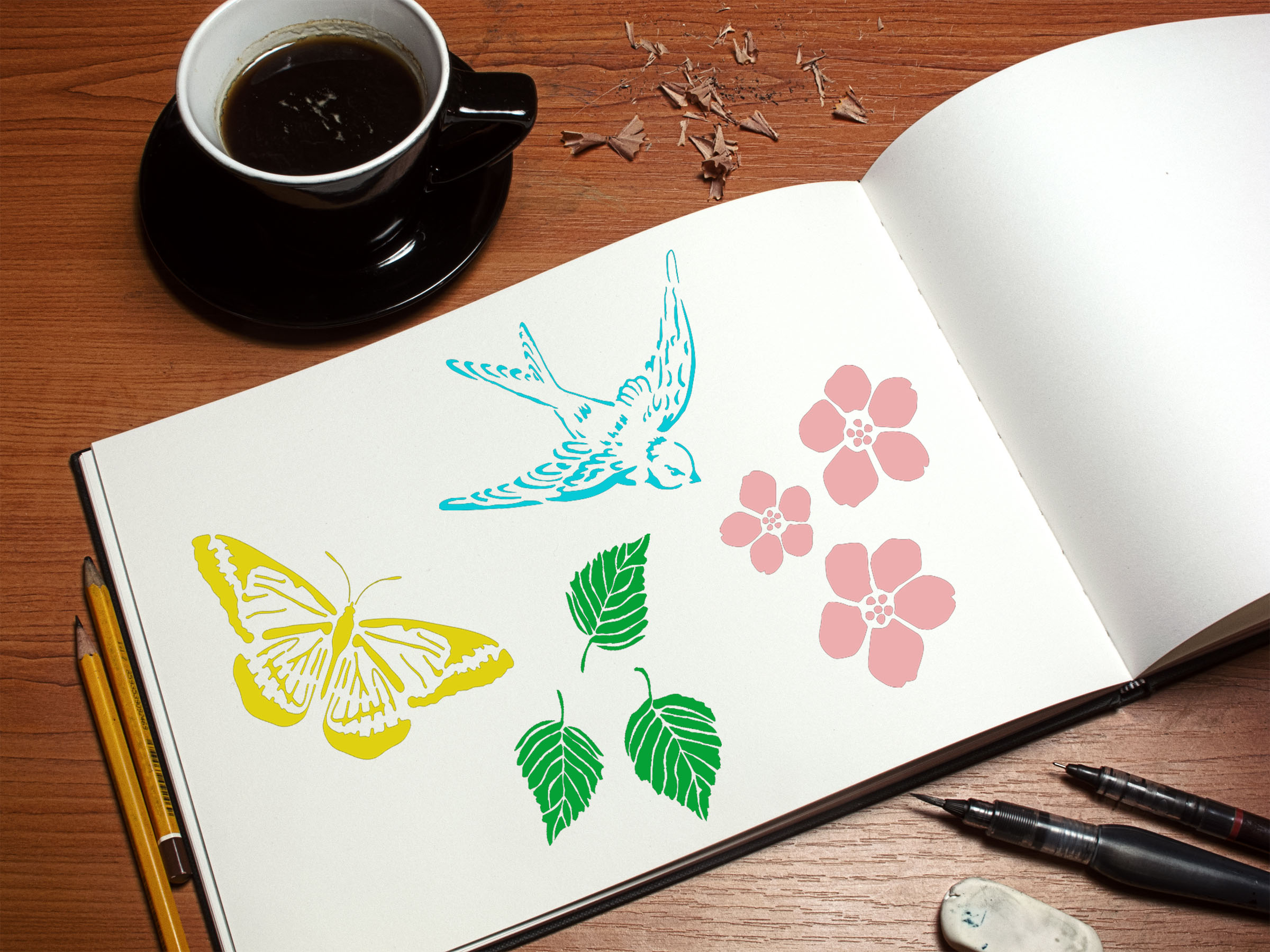 Spring Stencil 4-pack - Image 2