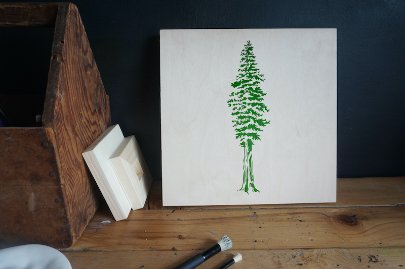 Redwood Tree Stencil (8.5" x 11") - Image 2