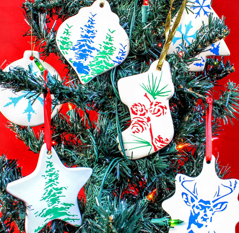 Ceramic Christmas Ornaments Stencil 1
