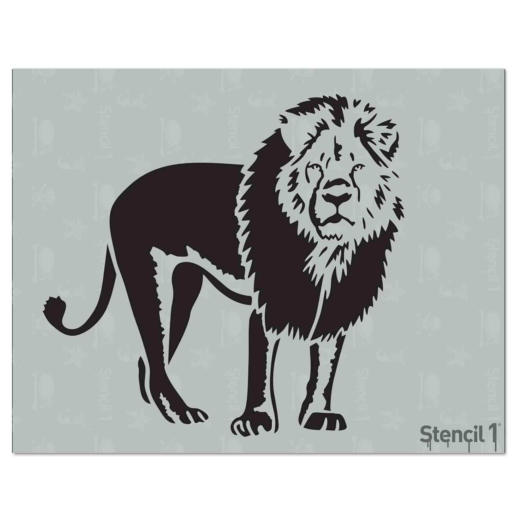 Custom Lion Stencils Fast Free Shipping Up to 10" inches Lion Stencil 