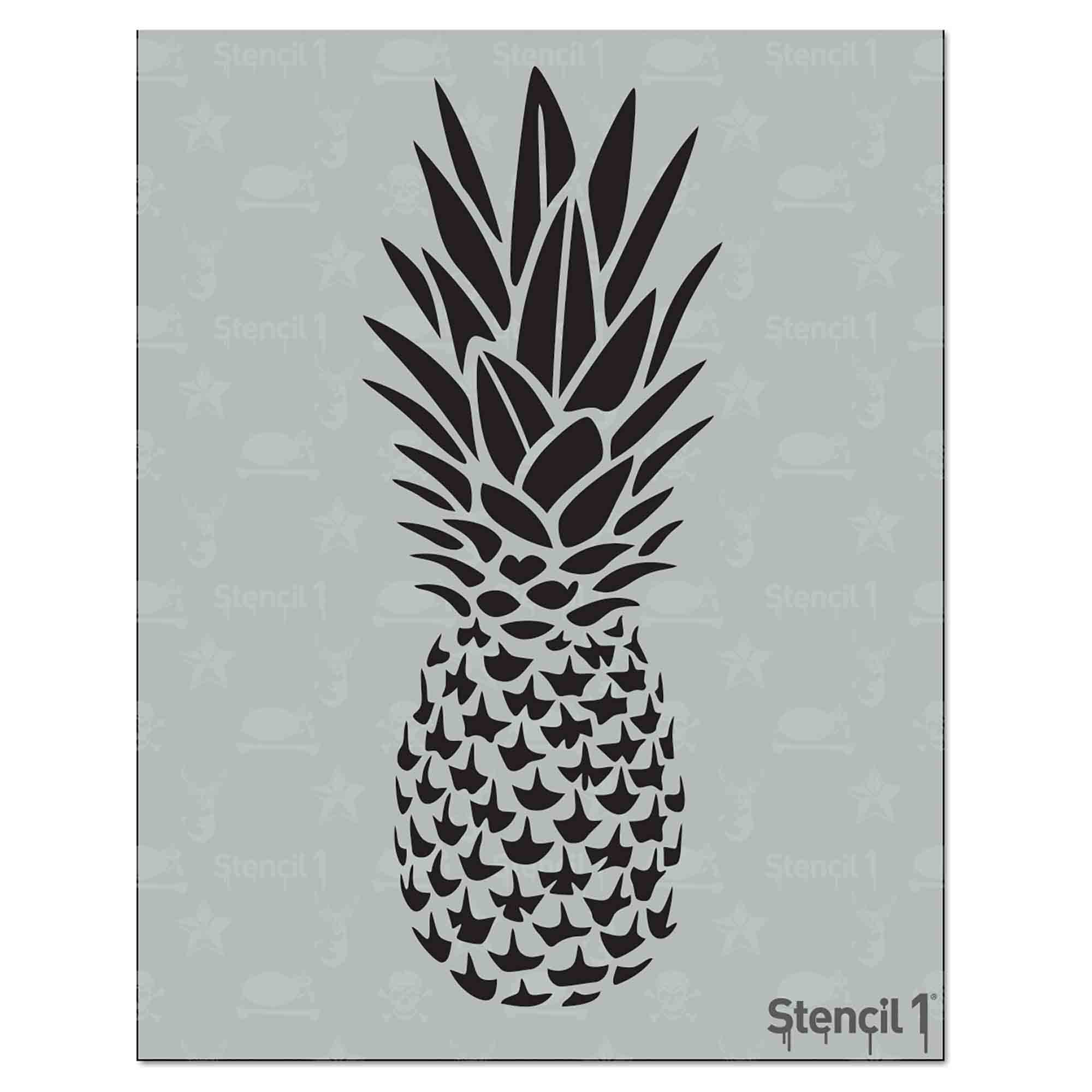 Pineapple Stencil 8 5 x11 Stencil 1