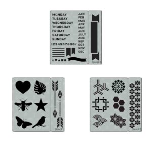 Bullet Journal Stencil Utility + Bookmark #1 (5.75″ x 6″)