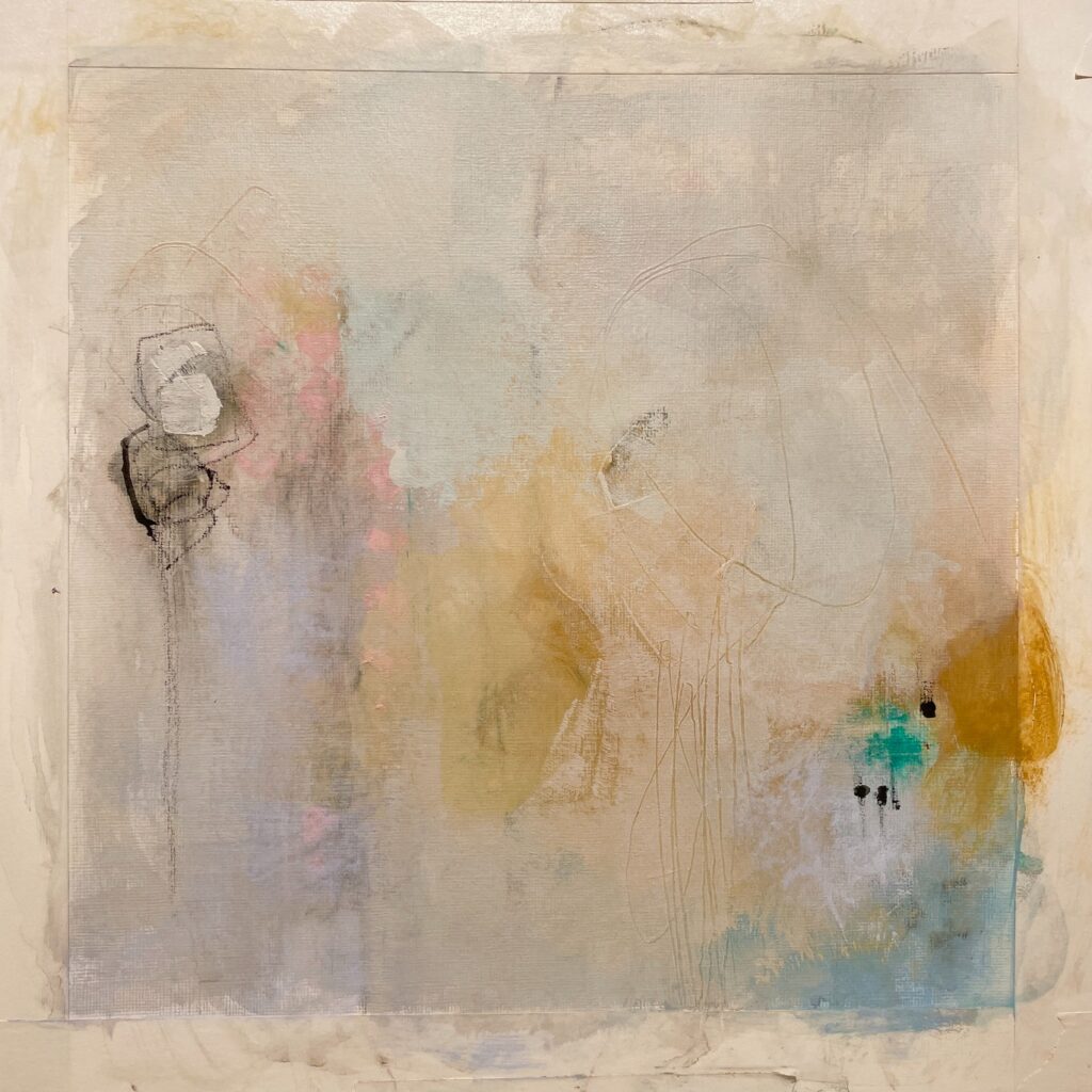 background with ochre splotches, no collage