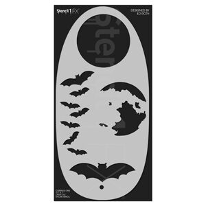 Bat Moon stencil