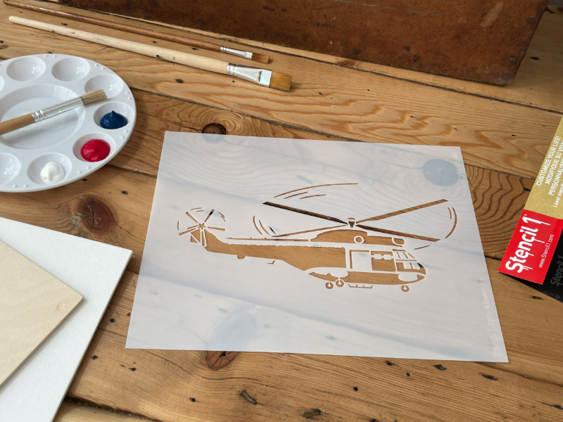 Army Helicopter Stencil (8.5"x11") - Image 3