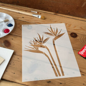 Bird of Paradise Stencil (8.5" x 11") | Stencil 1