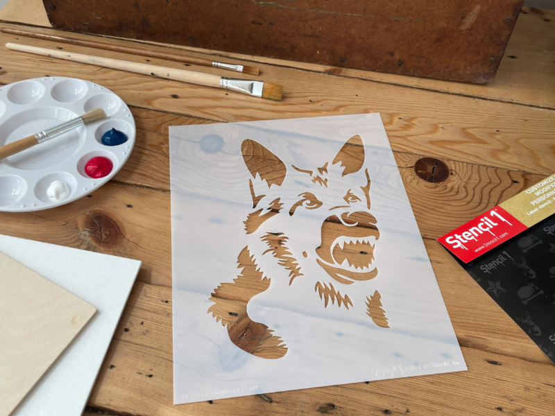 German Shepard Stencil (8.5"x11") - Image 4