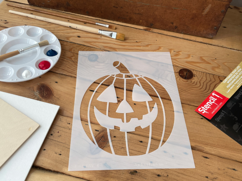 Jack-o-Lantern Happy Stencil (8.5"x11") - Image 3