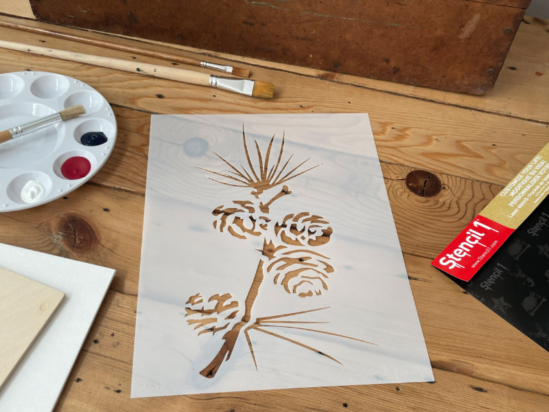 Pine Branch Stencil (8.5"x11") - Image 3