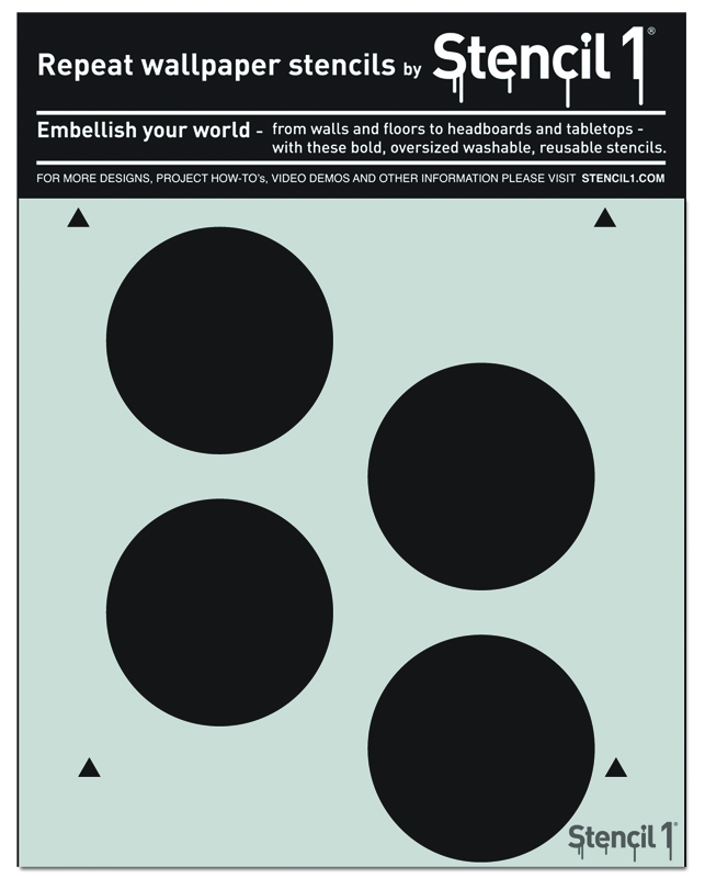 Large Dots Repeat Pattern Wall Stencil (11"x11") - Image 3
