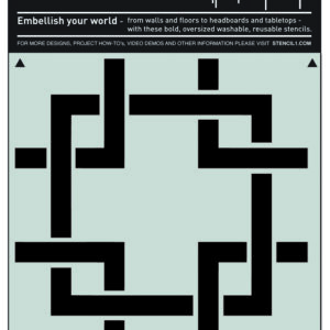 Square Lattice Repeat Pattern Wall Stencil (11"x11") - Image 6