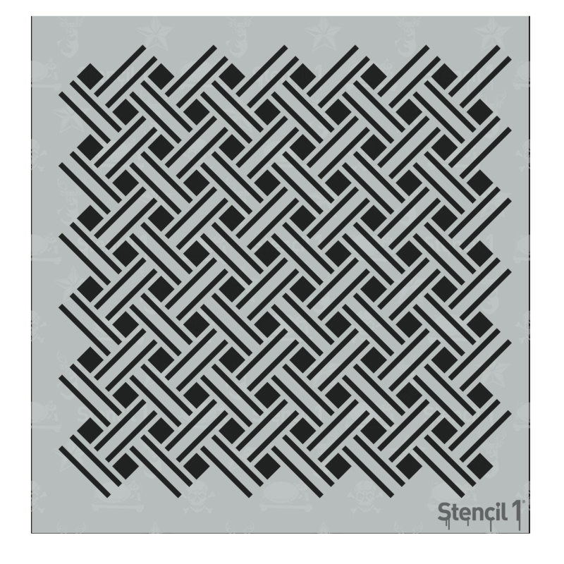 Small Basket Weave Stencil