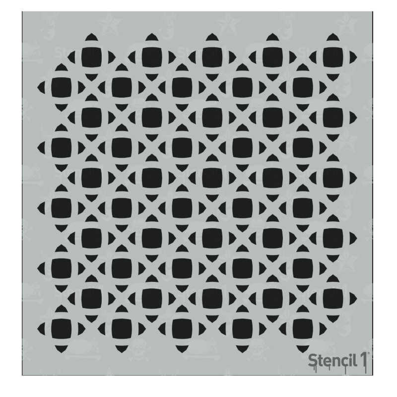 Small Cane Pattern Stencil