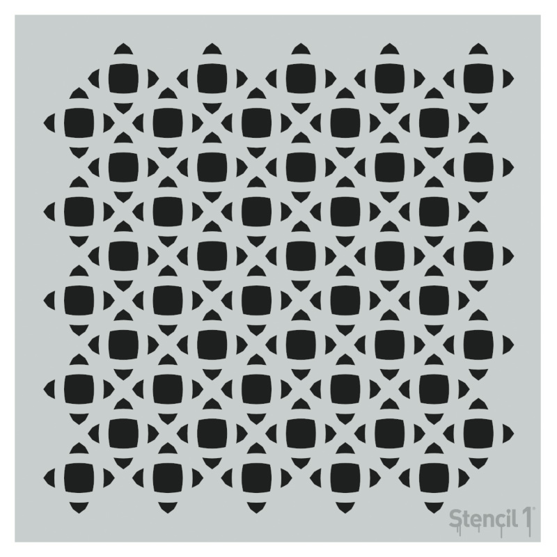 Cane Weave Repeat Pattern Wall Stencil