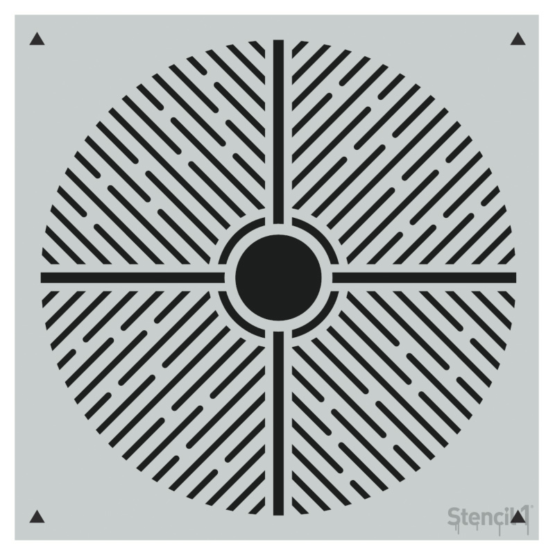Round Shield 1 Repeat Pattern Wall Stencil