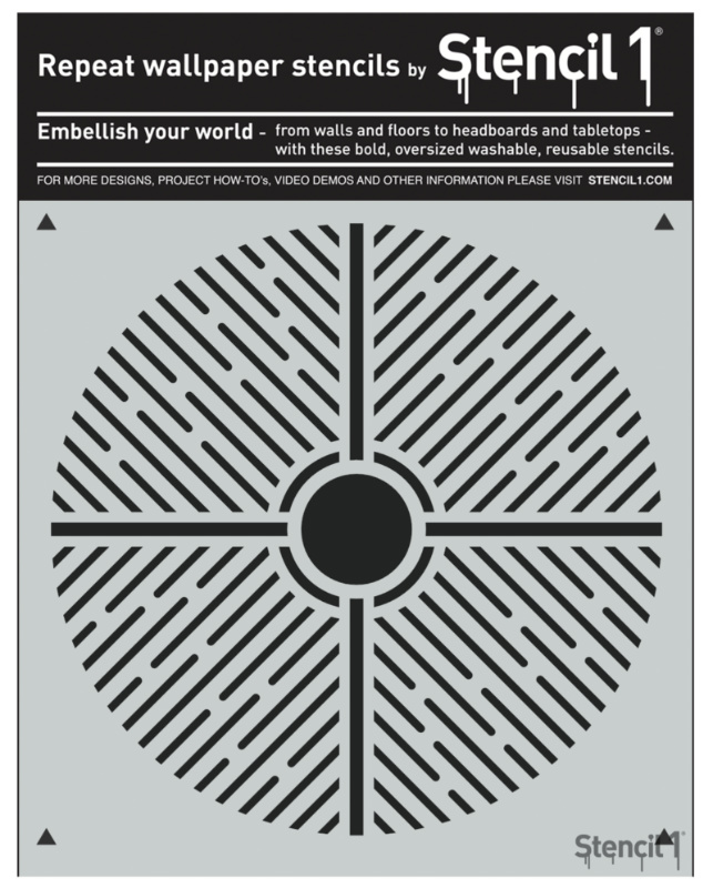 Round Shield 1 Repeat Pattern Wall Stencil - Image 3