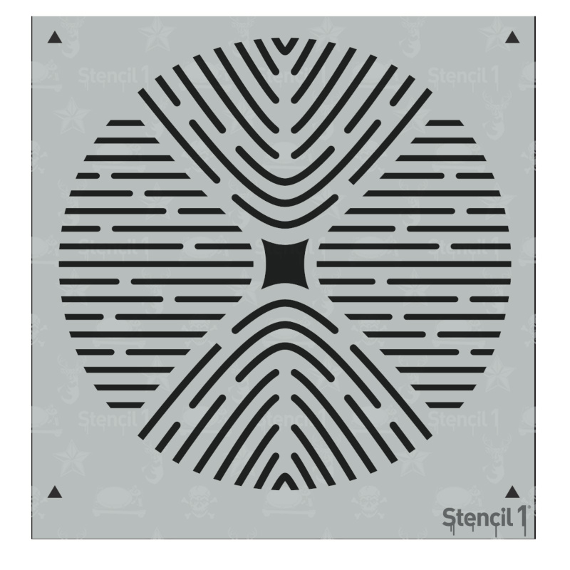 Round Shield 2 Small Stencil