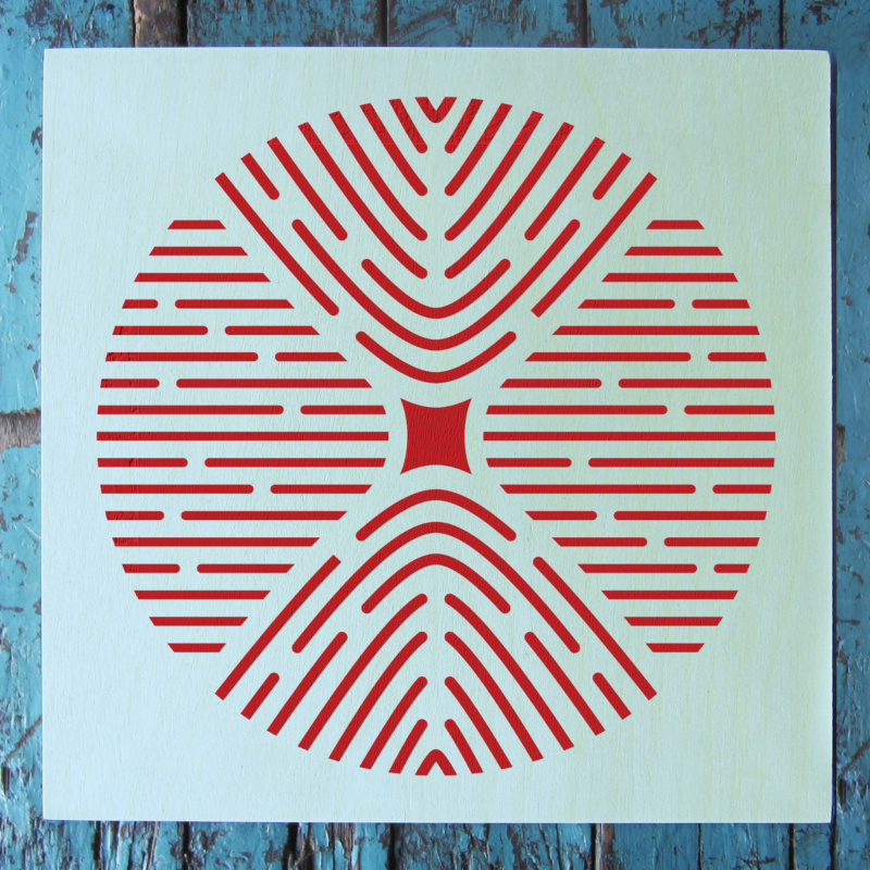 Round Shield 2 Small Stencil - Image 2