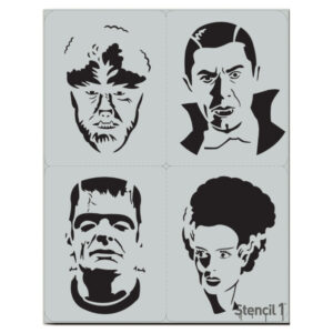 Monsters Stencils 4 Pack