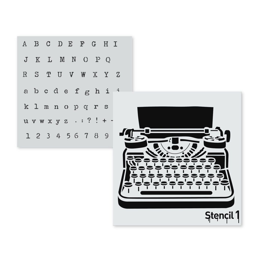 Typewriter and Type Stencil Bundle Stencil 1
