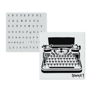 Typewriter and Type Stencil Bundle