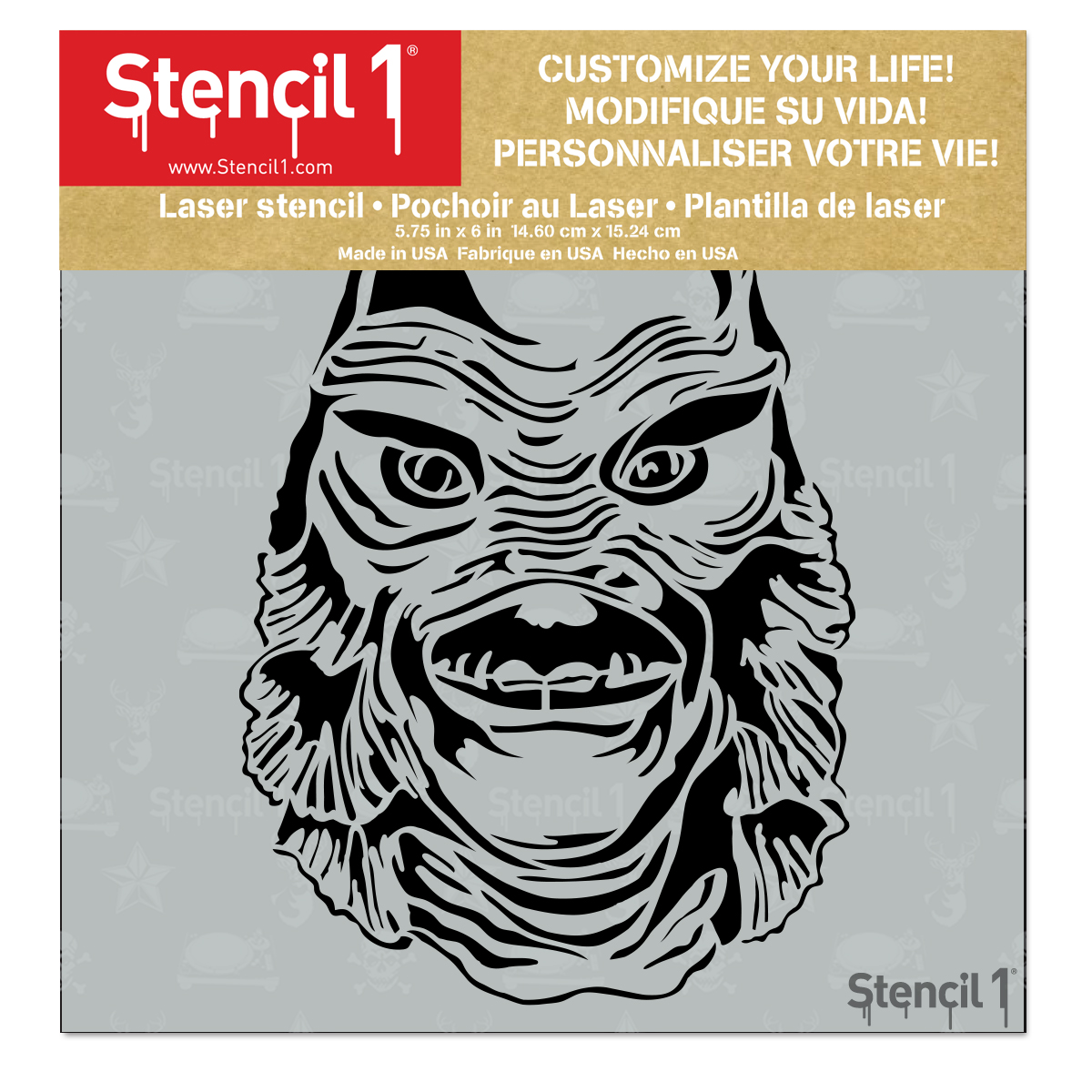 Creature from the Black Lagoon stencil
