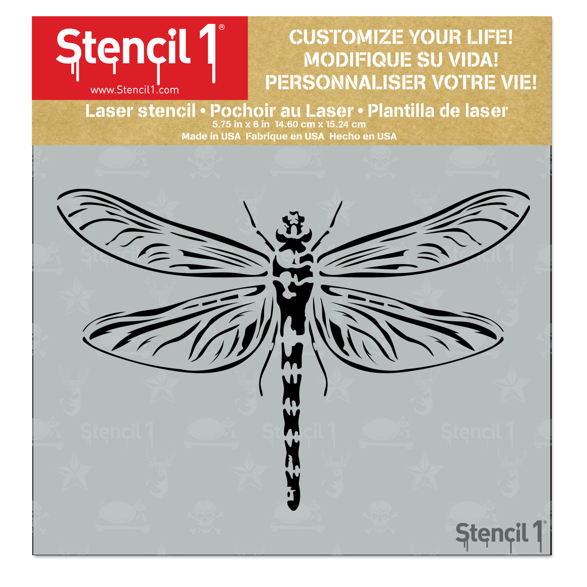 Dragonfly Stencil - Small (5.75" x 6") - Image 3