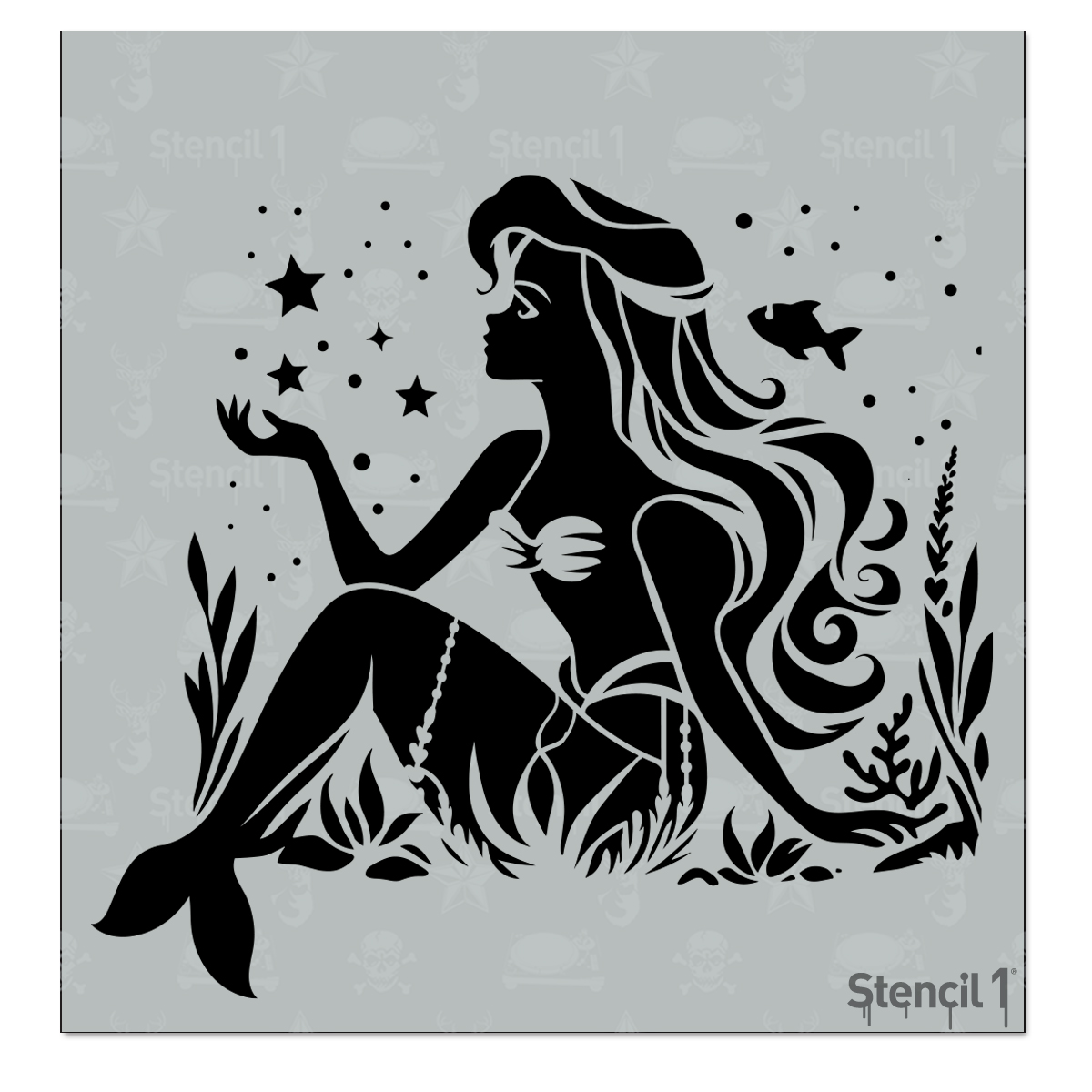 Mermaid stencil