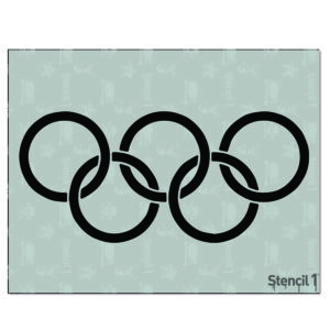Olympic Rings Stencil (8.5" x 11")