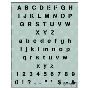 Bold letter stencil
