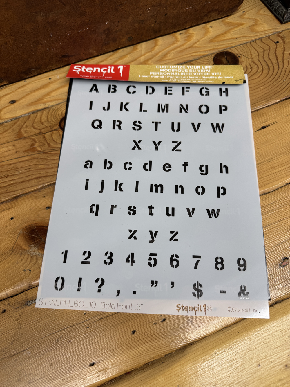 Bold Letters Numbers Stencil 1/2 Inch - Image 3