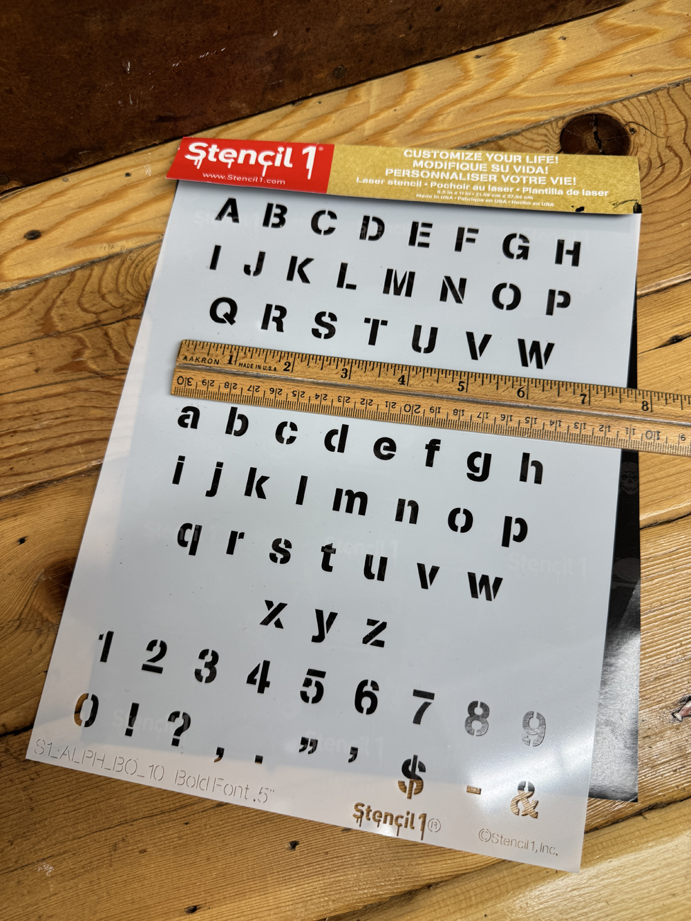 Bold Letters Numbers Stencil 1/2 Inch - Image 4